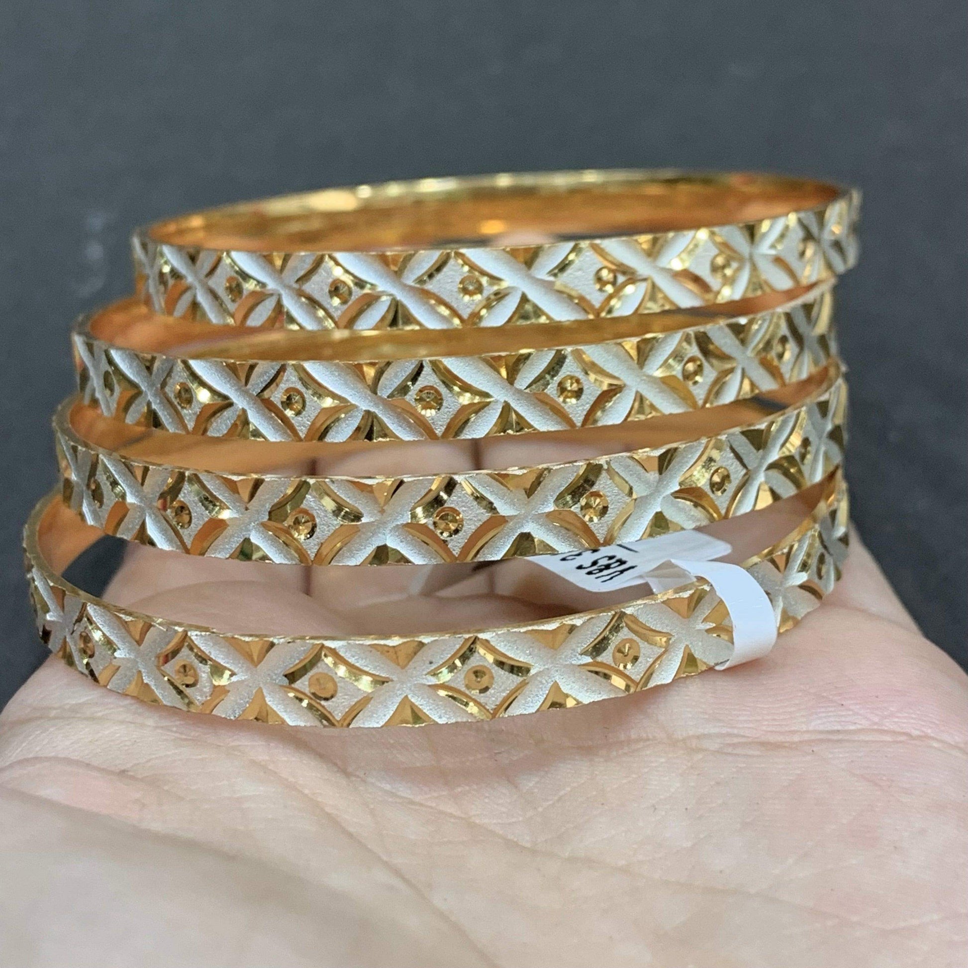 Gold Plated Bangles 62332 - Vijay & Sons