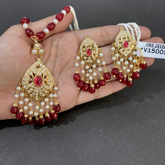 Jadau pendent set 4567890 - Vijay & Sons
