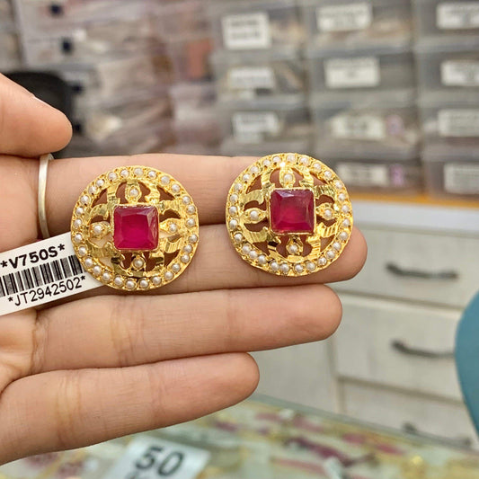 Jadau Earrings 92638 - Vijay & Sons