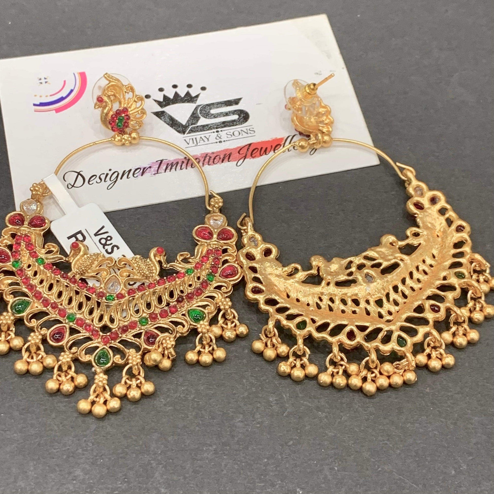 Antique Earrings 357807 - Vijay & Sons