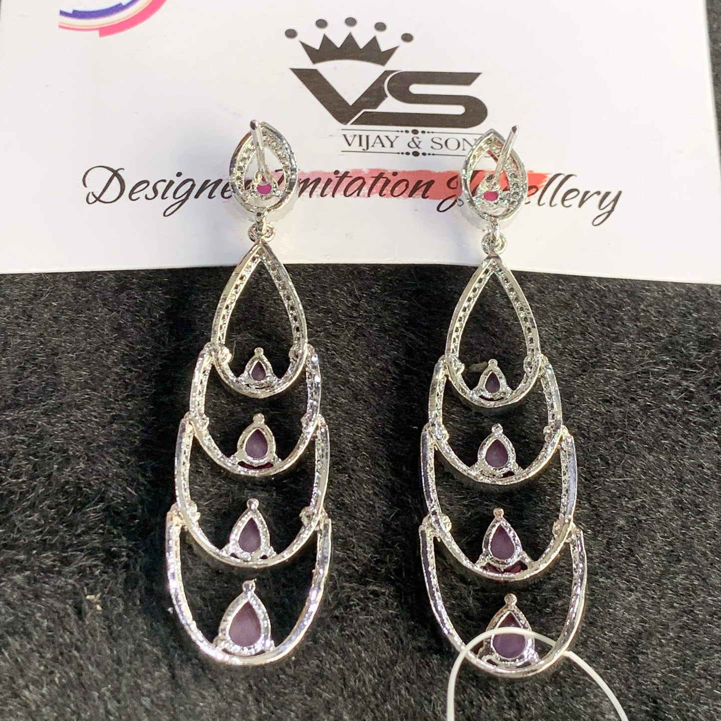 American Diamond Earrings 4566 - Vijay & Sons