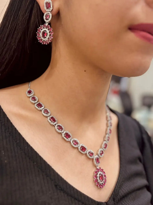 Zircon Necklace Set 23414