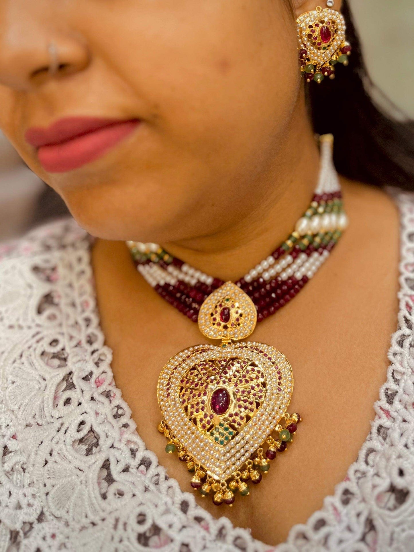 Jadau Necklace Set 8787462 - Vijay & Sons