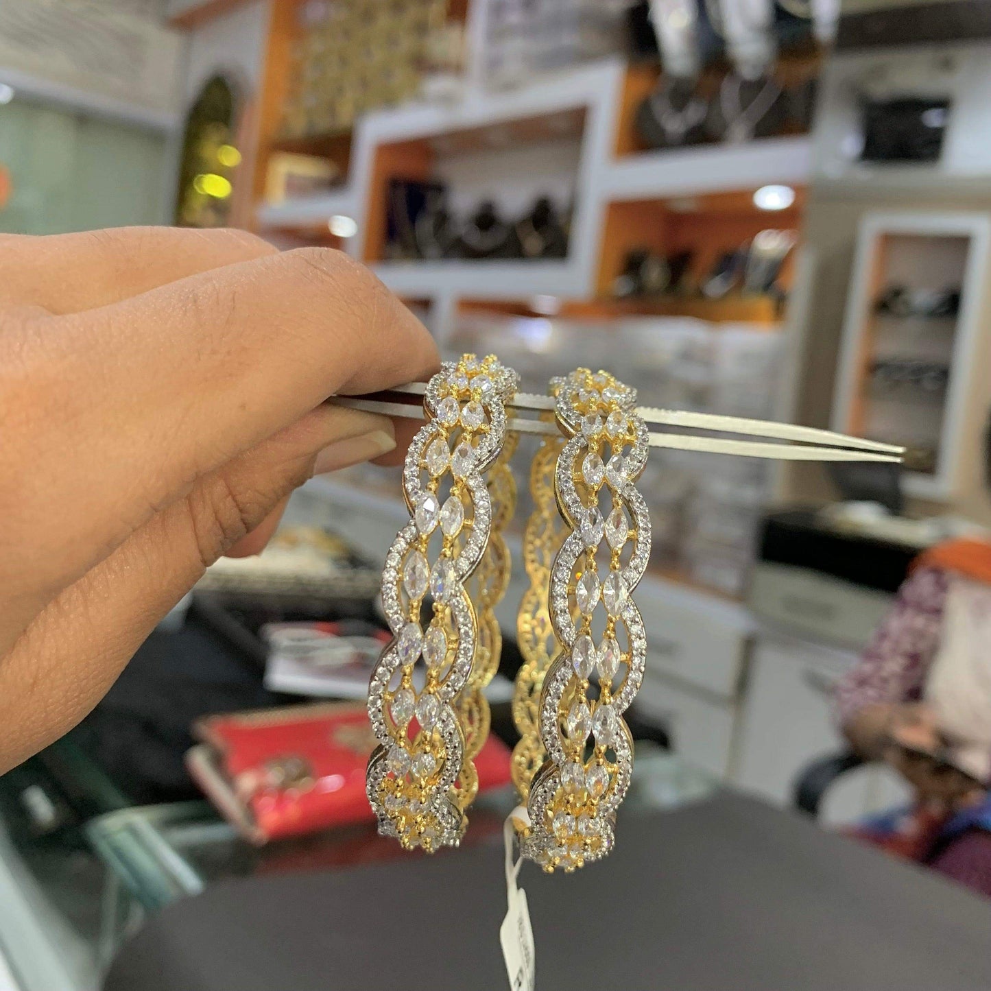 American Diamond Bangles 67655 - Vijay & Sons