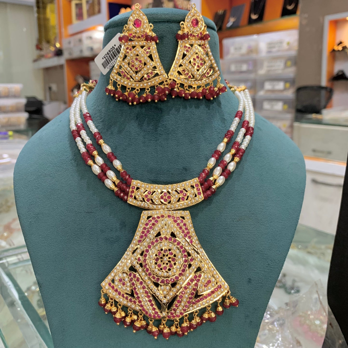 Jadau Necklace Sets 57896