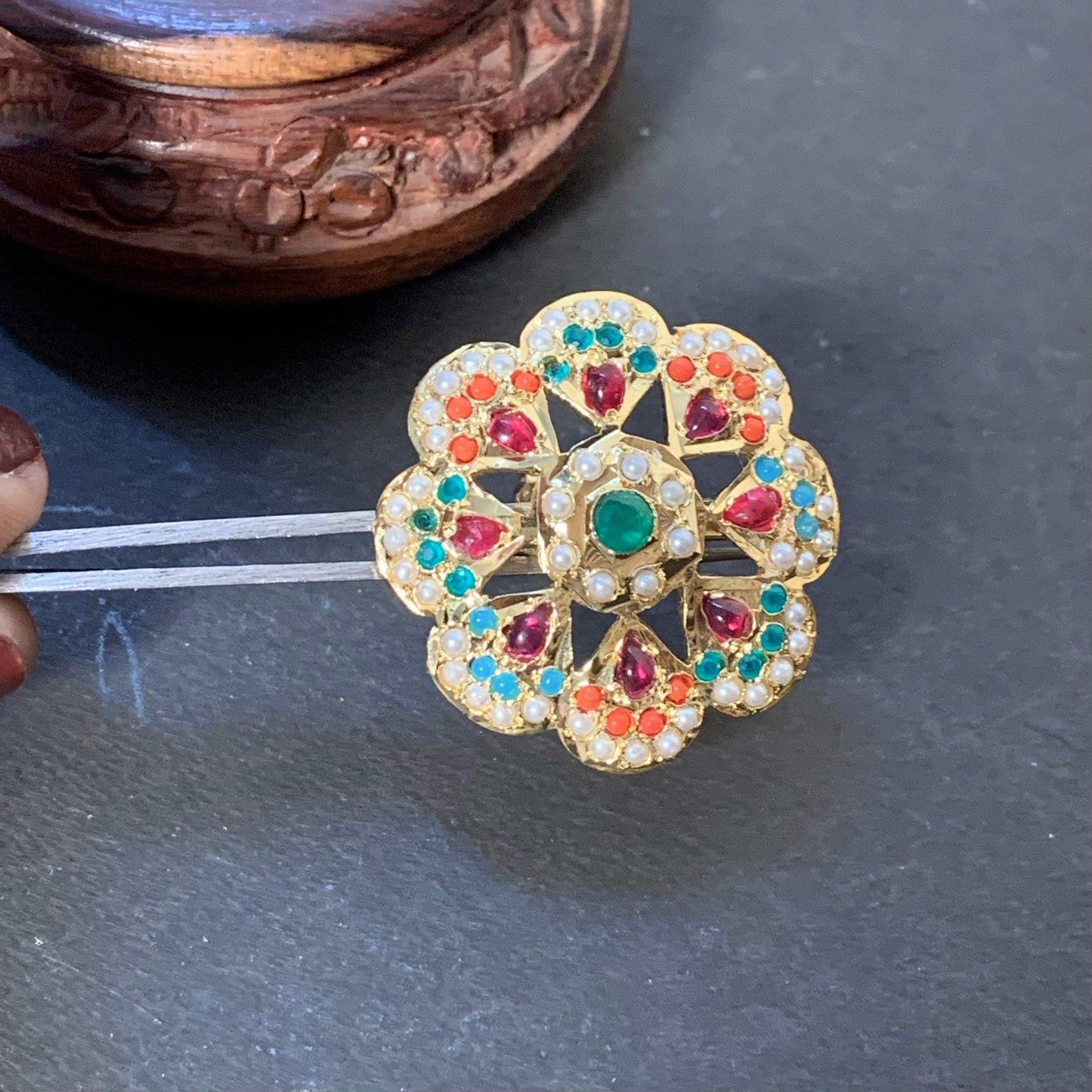 Jadau Rings 526565 - Vijay & Sons
