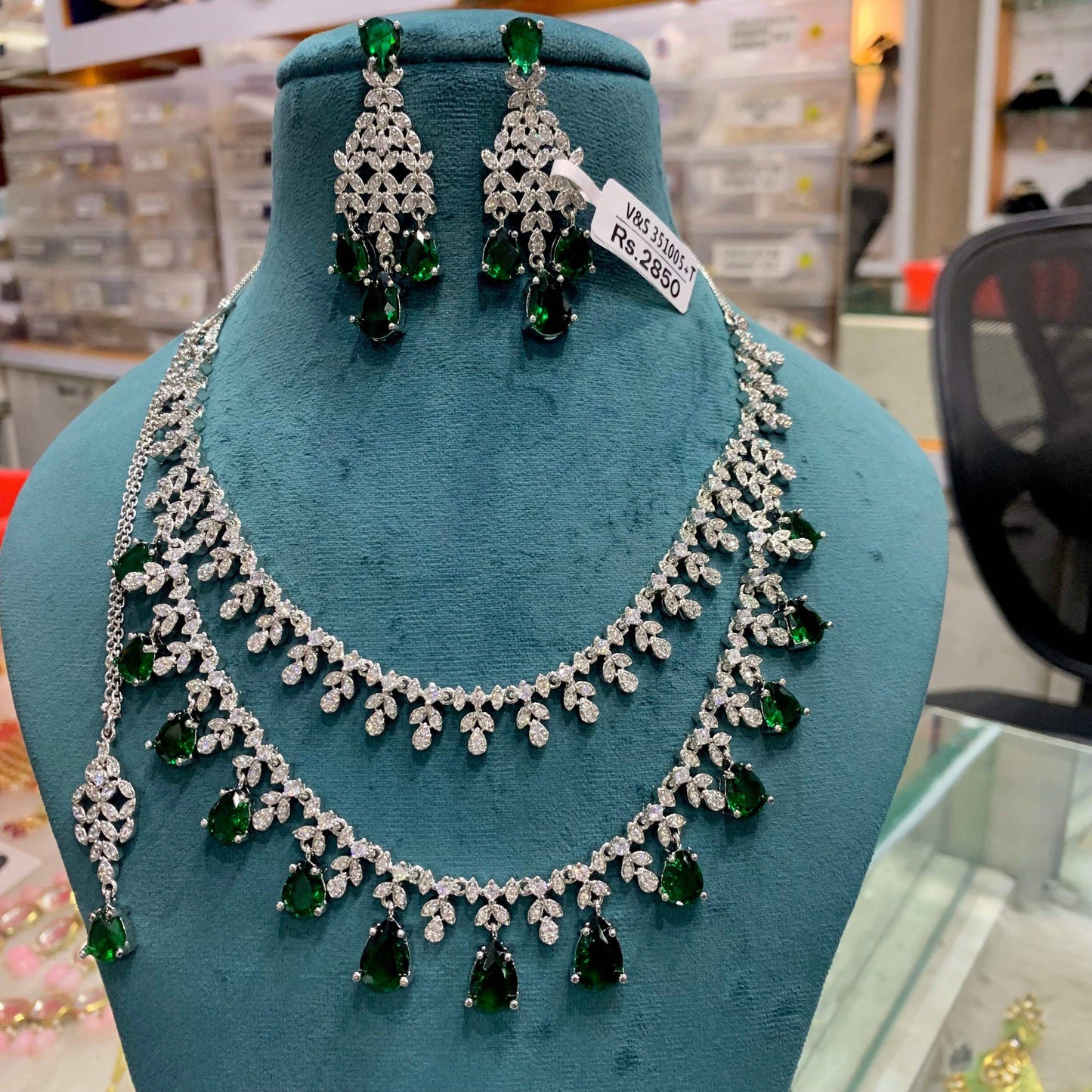Zircon Necklace Set 478499 - Vijay & Sons