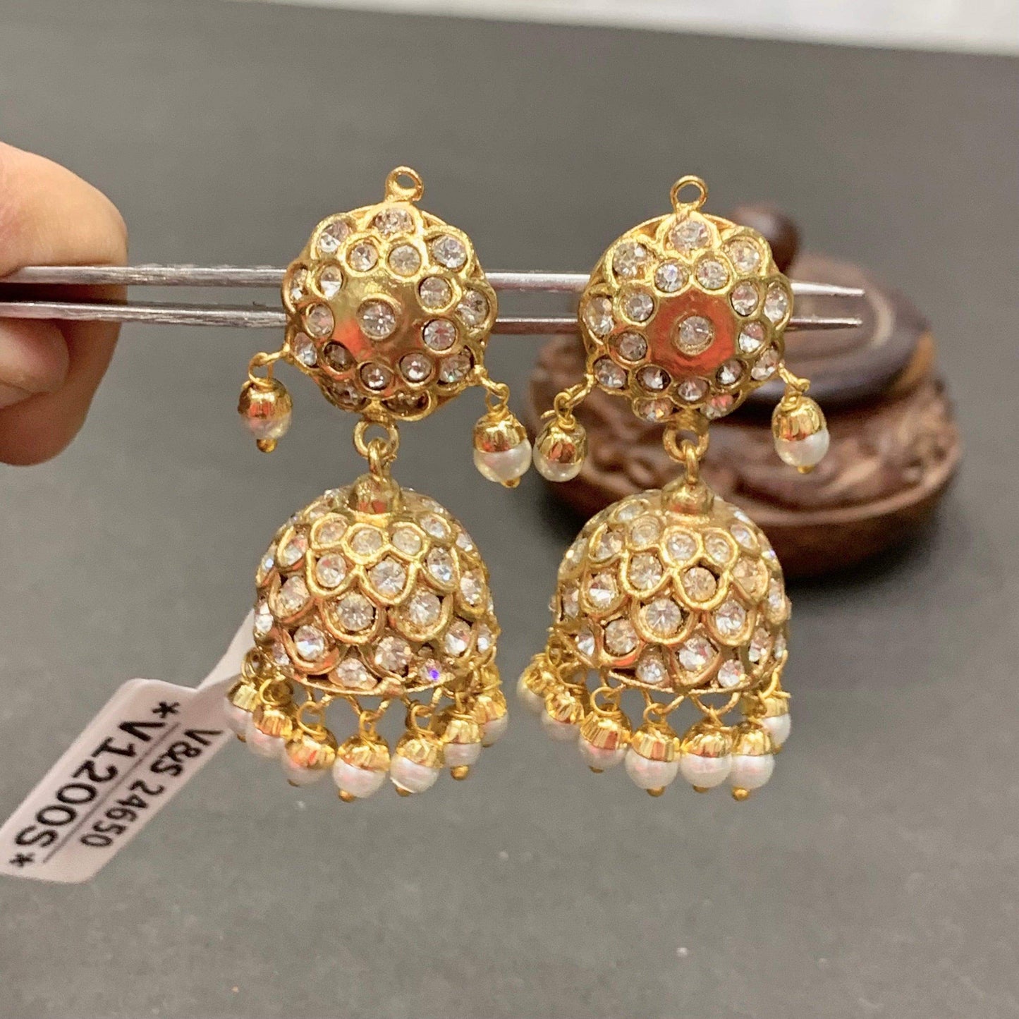 Jadau Earrings 46267 - Vijay & Sons