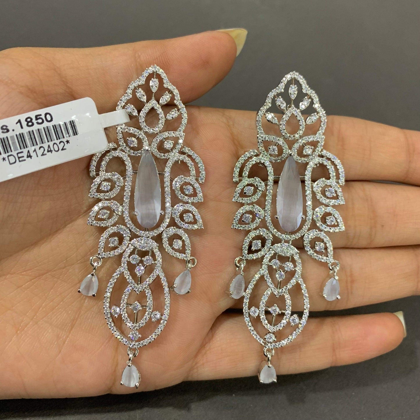 Zircon Earrings 45422 - Vijay & Sons