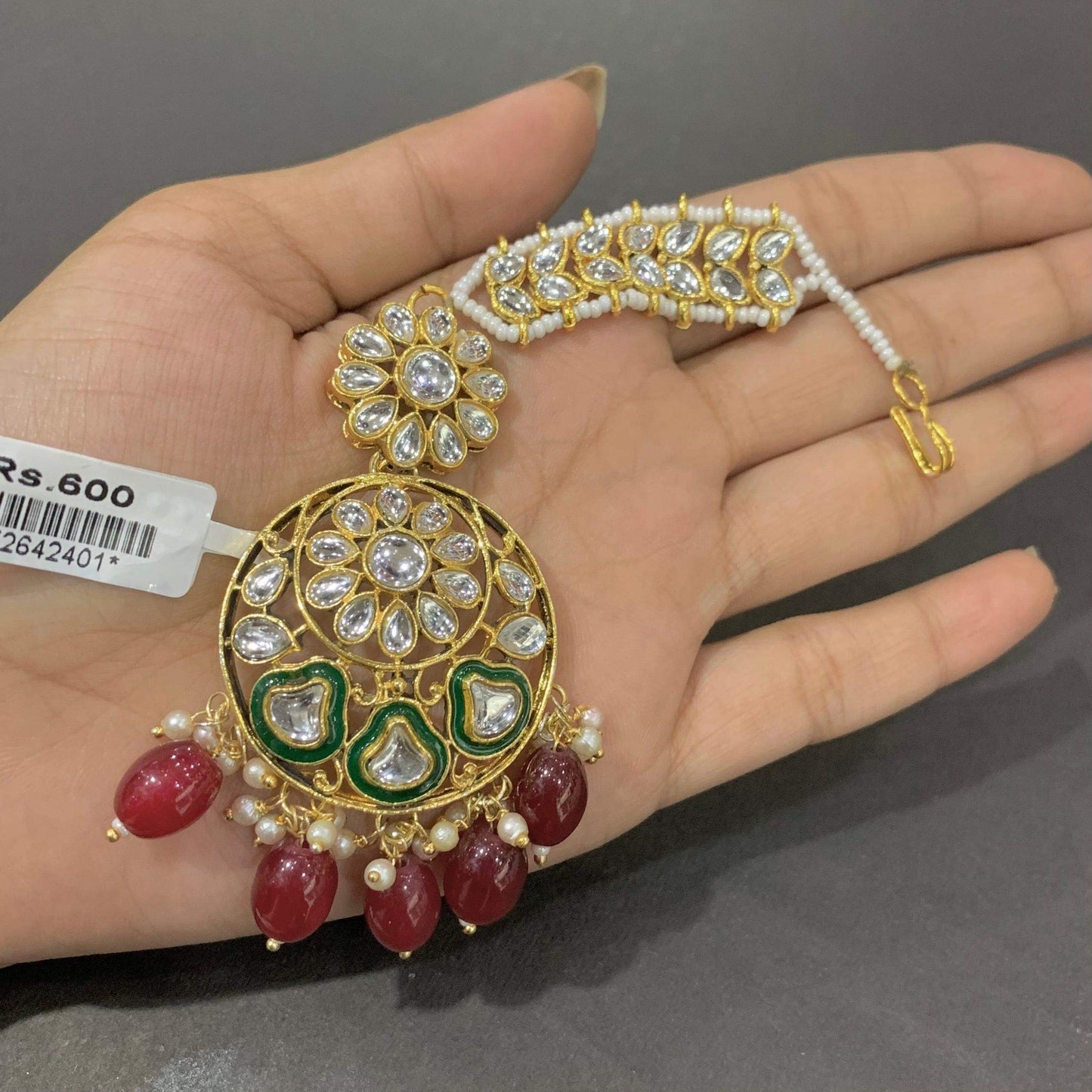 Kundan Maang Tikka 274618 - Vijay & Sons