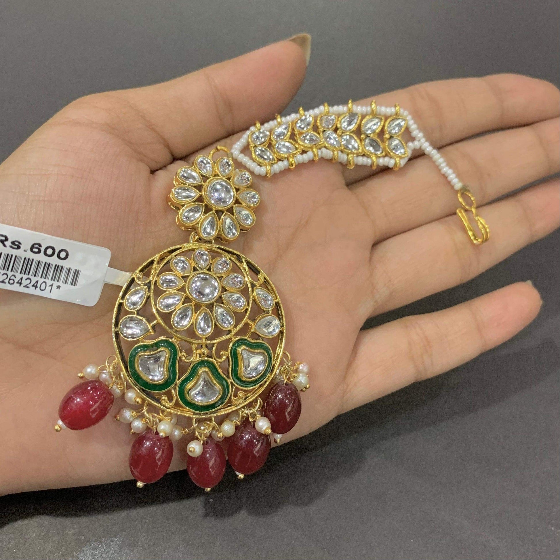Kundan Maang Tikka 274618 - Vijay & Sons