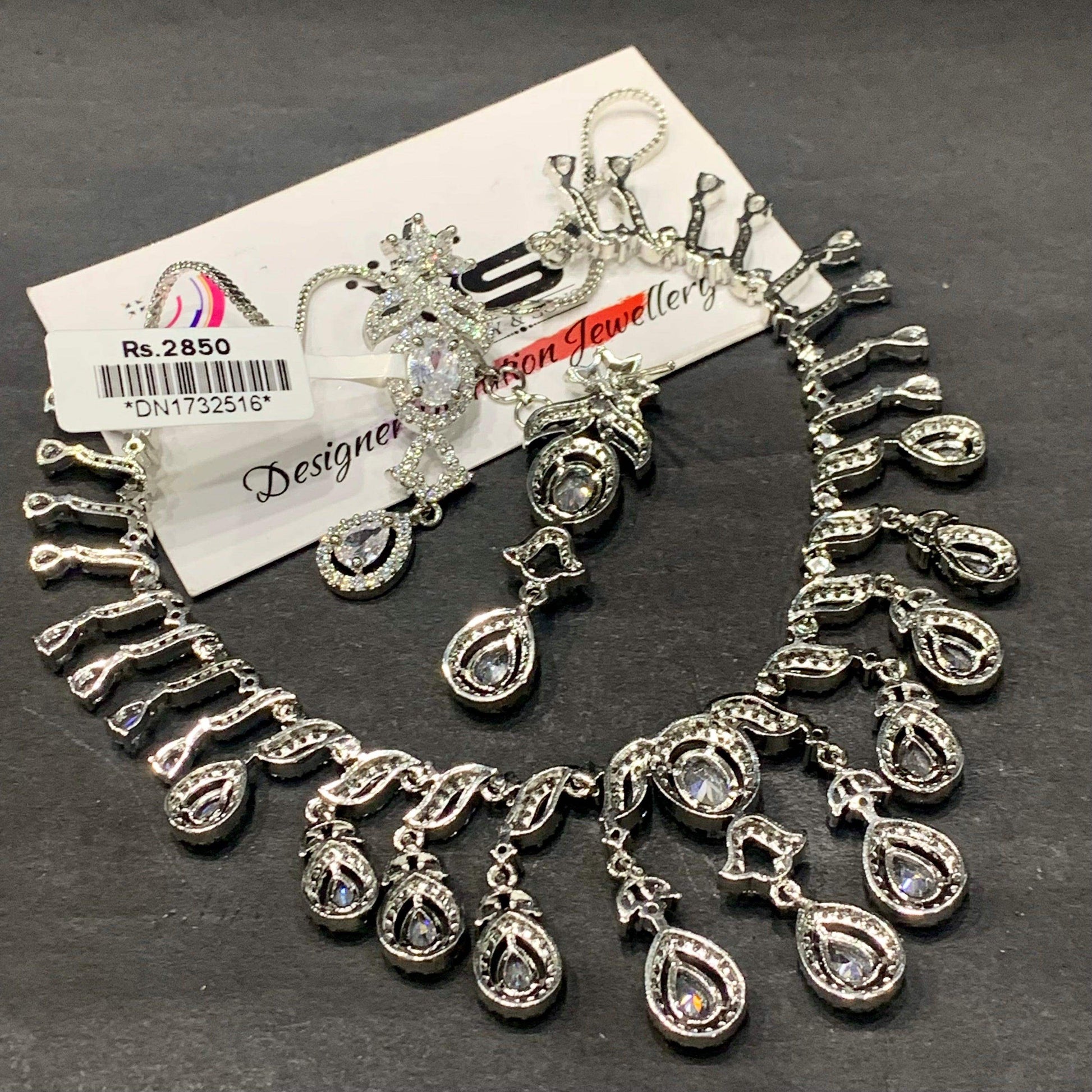 Zircon Necklace Sets 46774569 - Vijay & Sons