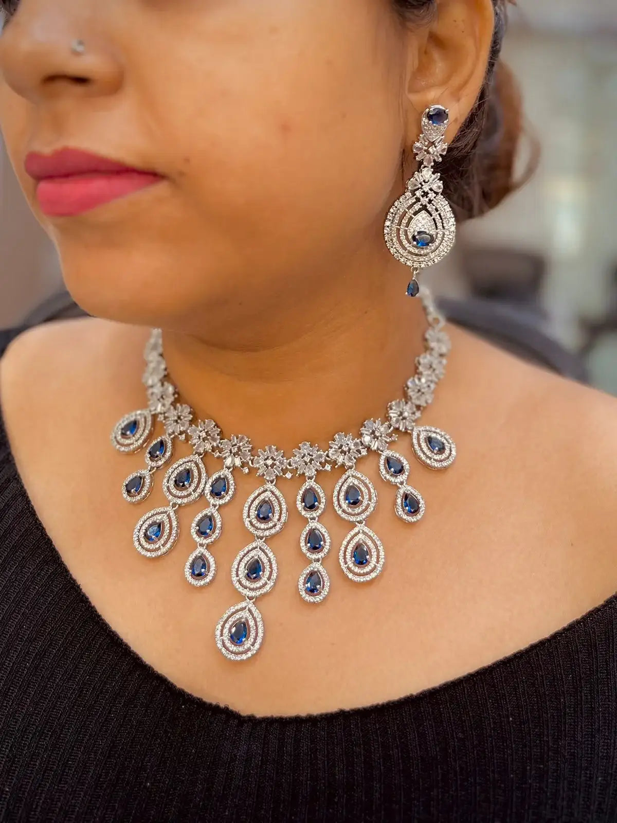 Zircon Necklace Set 753366