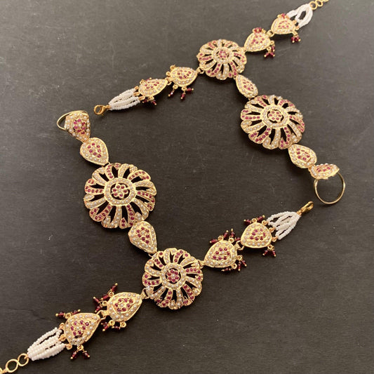 Jadau Ring adjustable size 294719 - Vijay & Sons