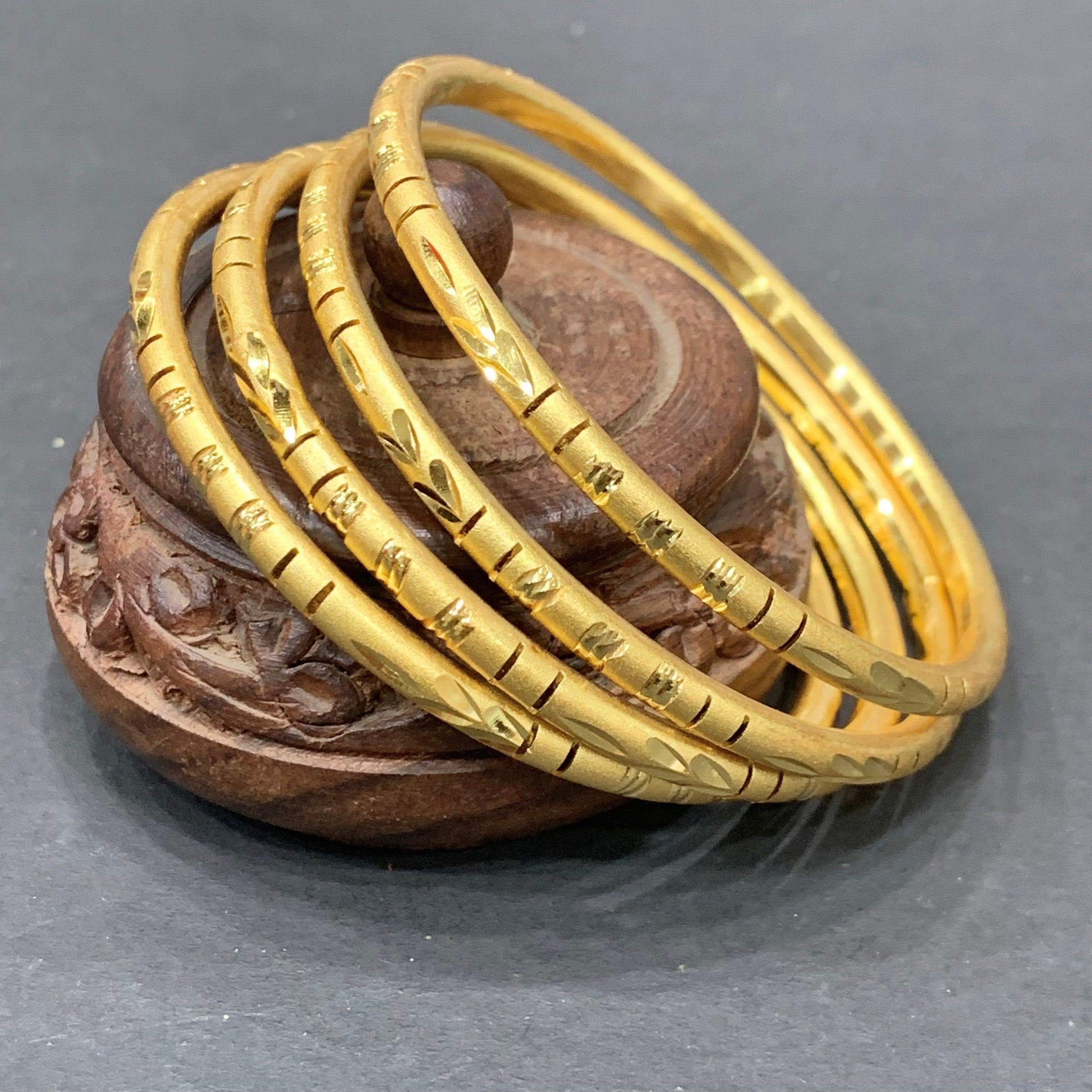 Designer Gold Plated Bangles - Vijay & Sons