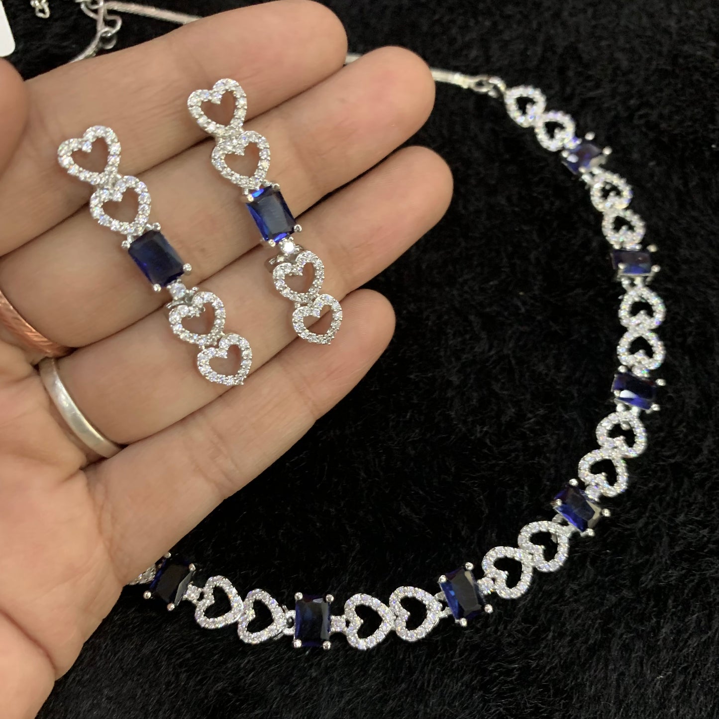Zircon Necklace Set 654377 - Vijay & Sons