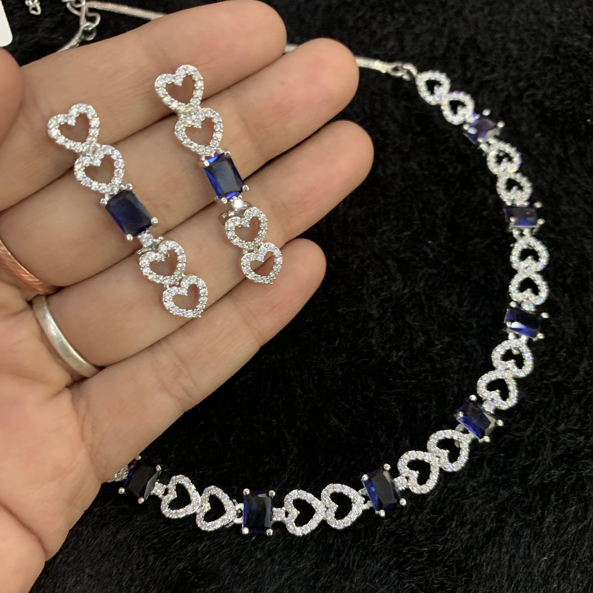 Zircon Necklace Set 654377 - Vijay & Sons