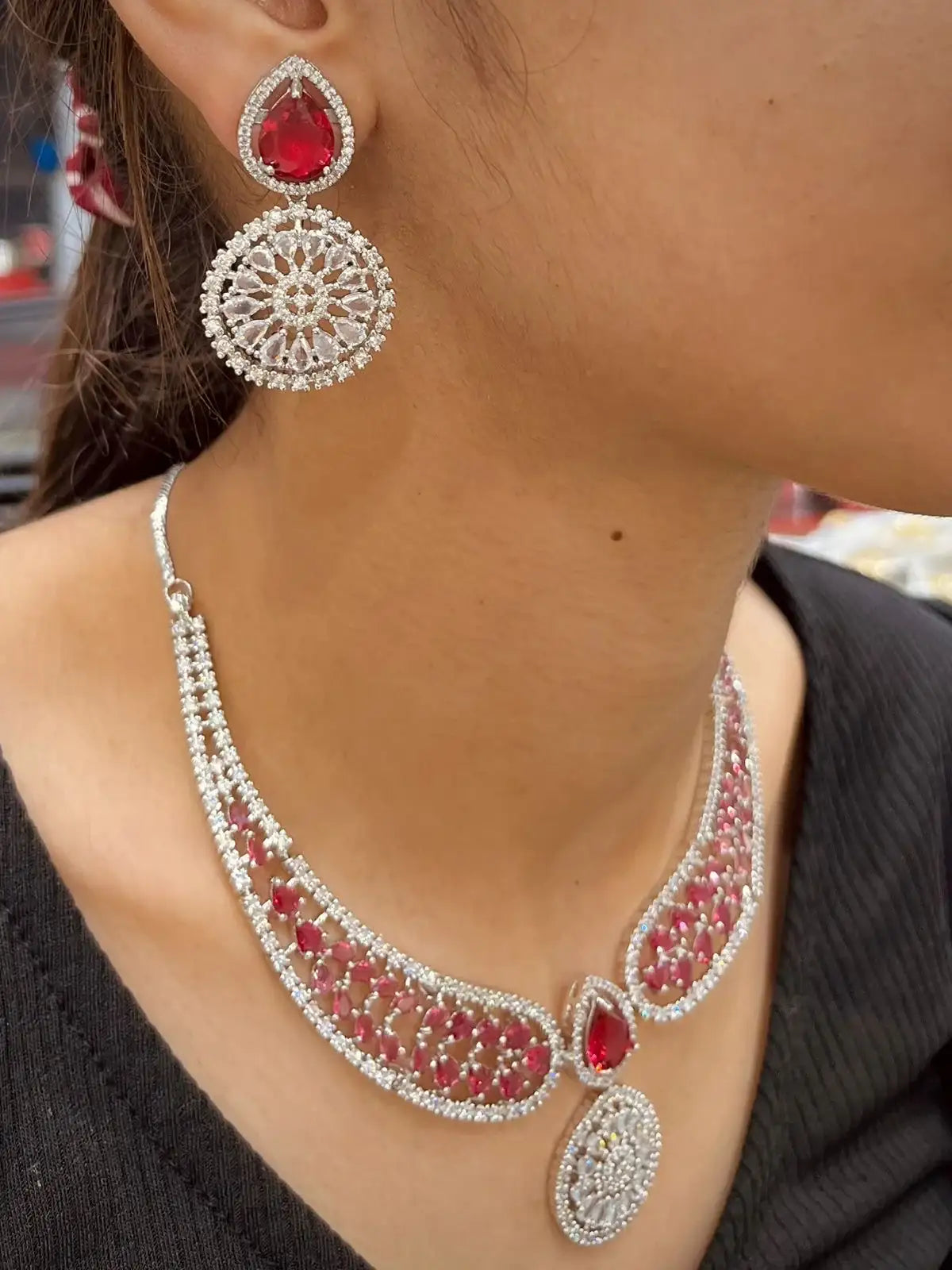 Zircon Necklace Set 58654