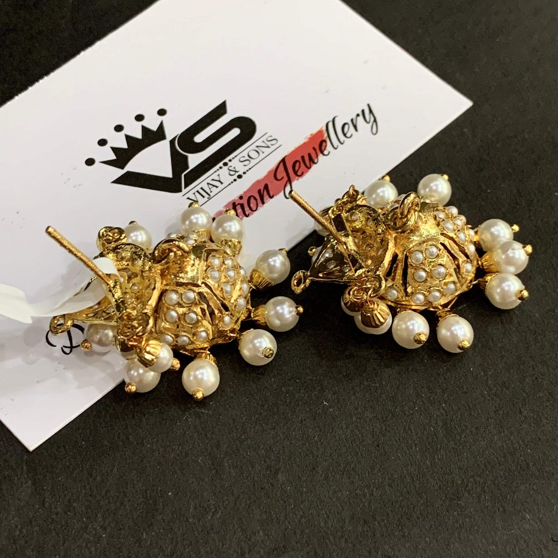 Jadau Earrings 23422174 - Vijay & Sons