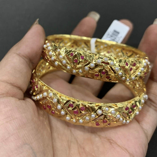 Jadau bangles 57765 - Vijay & Sons