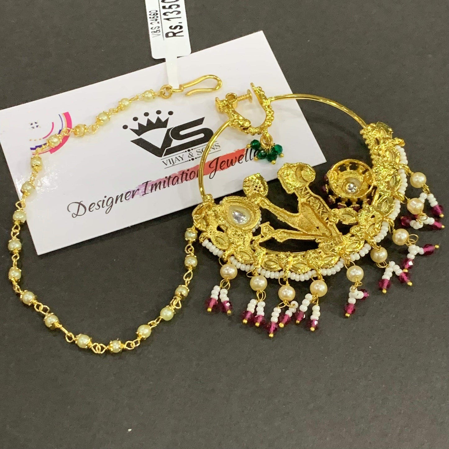 Gold plated Nath 6765765 - Vijay & Sons