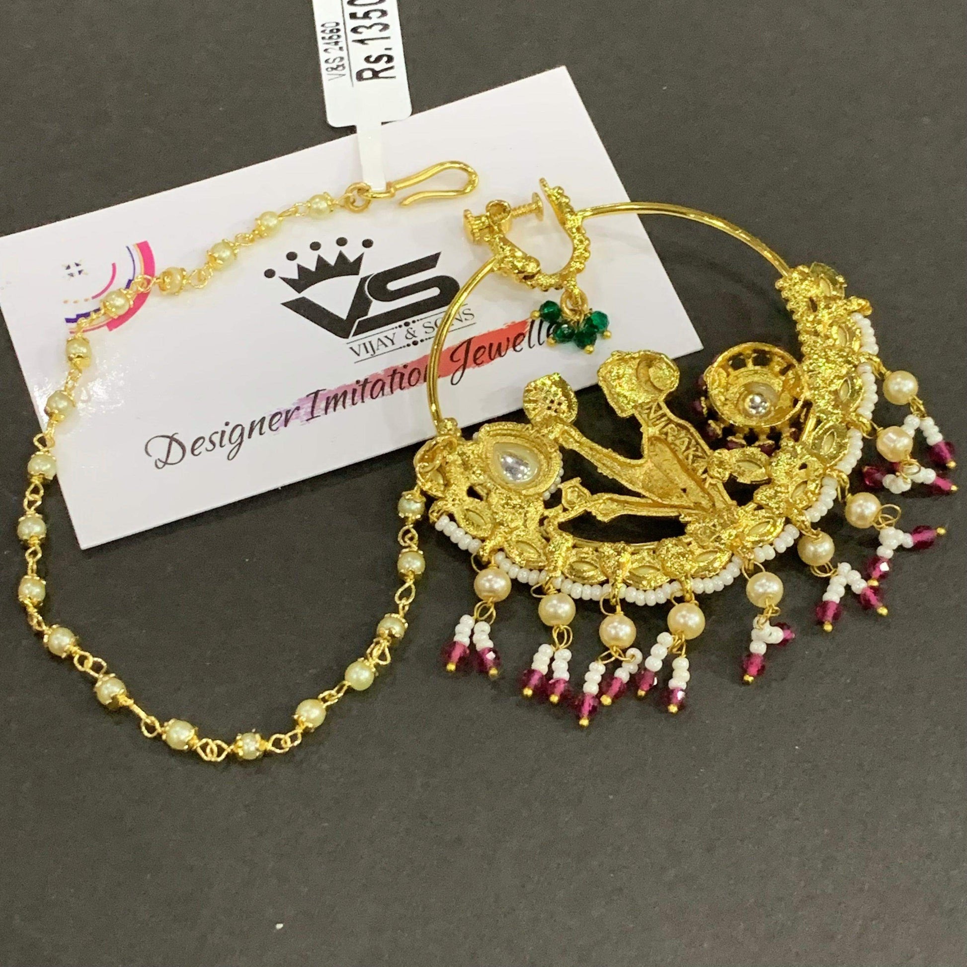 Gold plated Nath 6765765 - Vijay & Sons