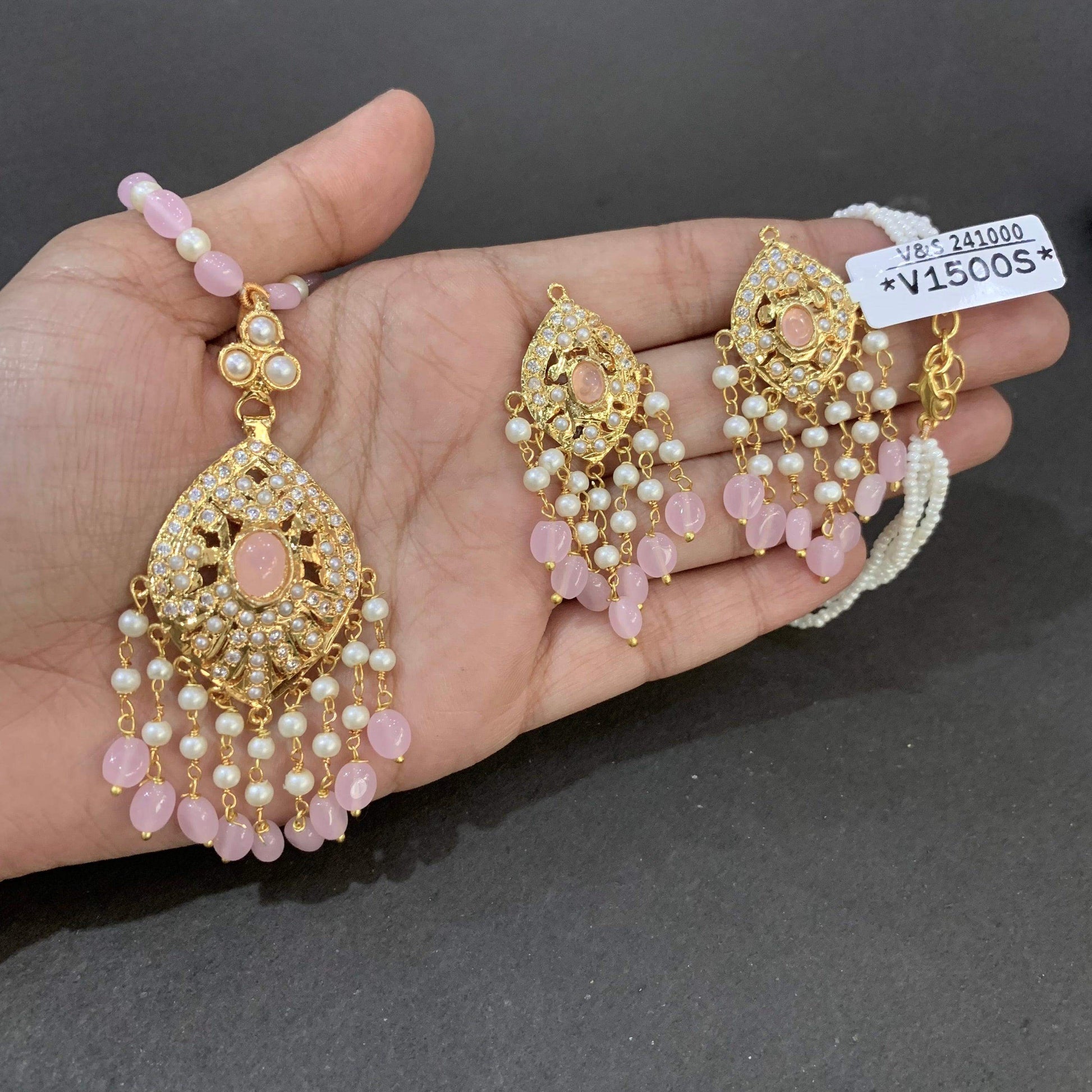 Jadau pendent set 4567890 - Vijay & Sons