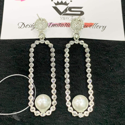 American Diamond Earrings 67875 - Vijay & Sons