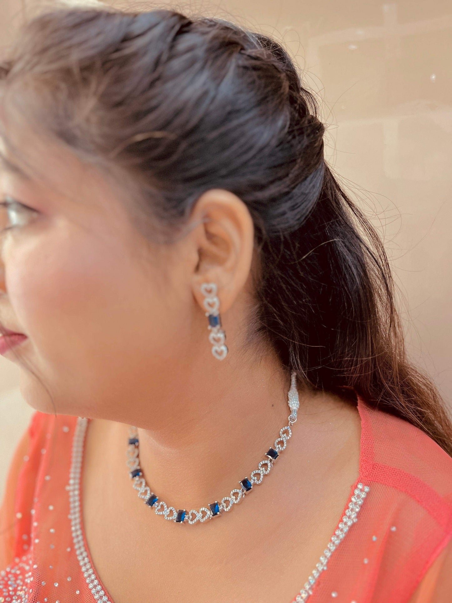 Zircon Necklace Set 654377 - Vijay & Sons