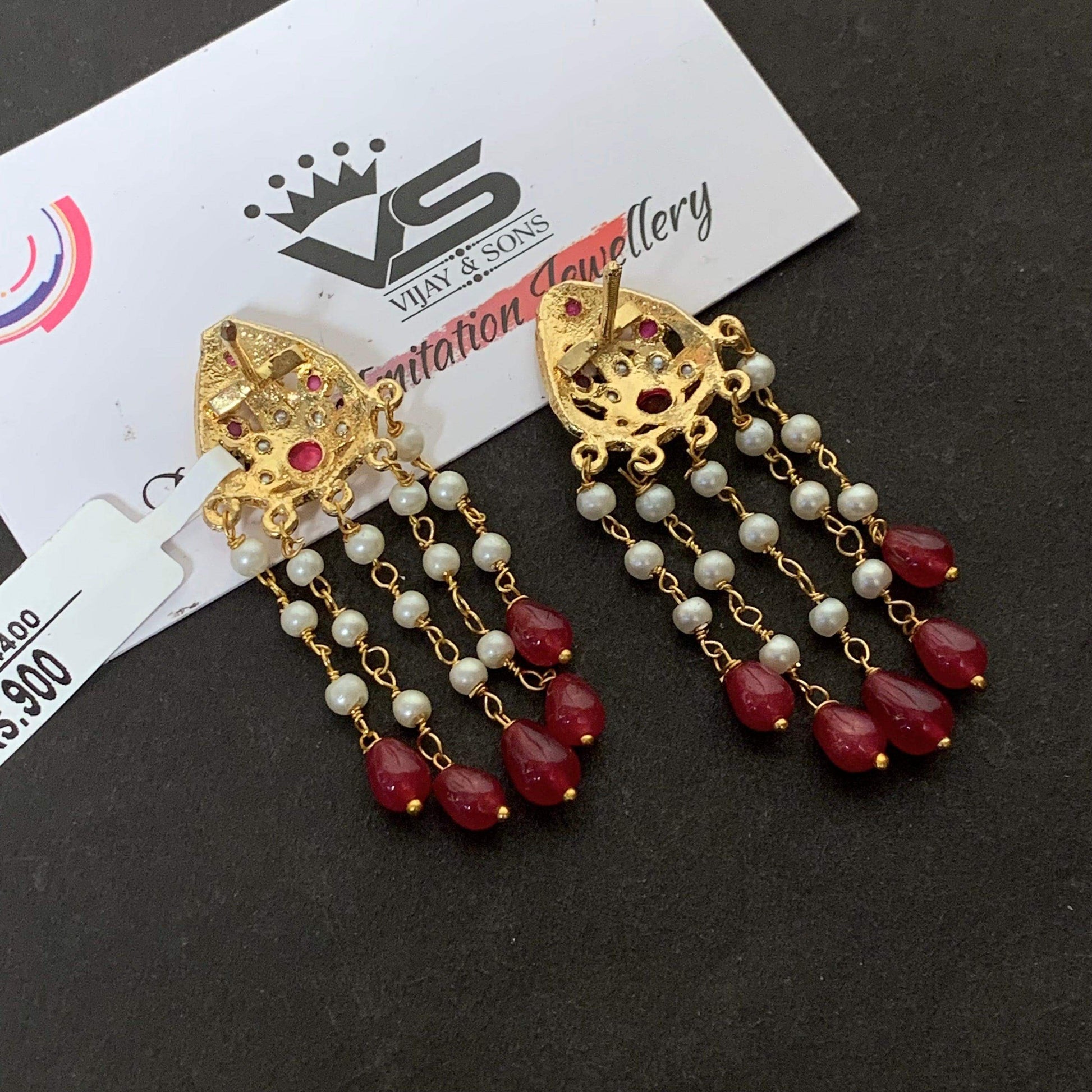 Jadau Earrings 567843 - Vijay & Sons