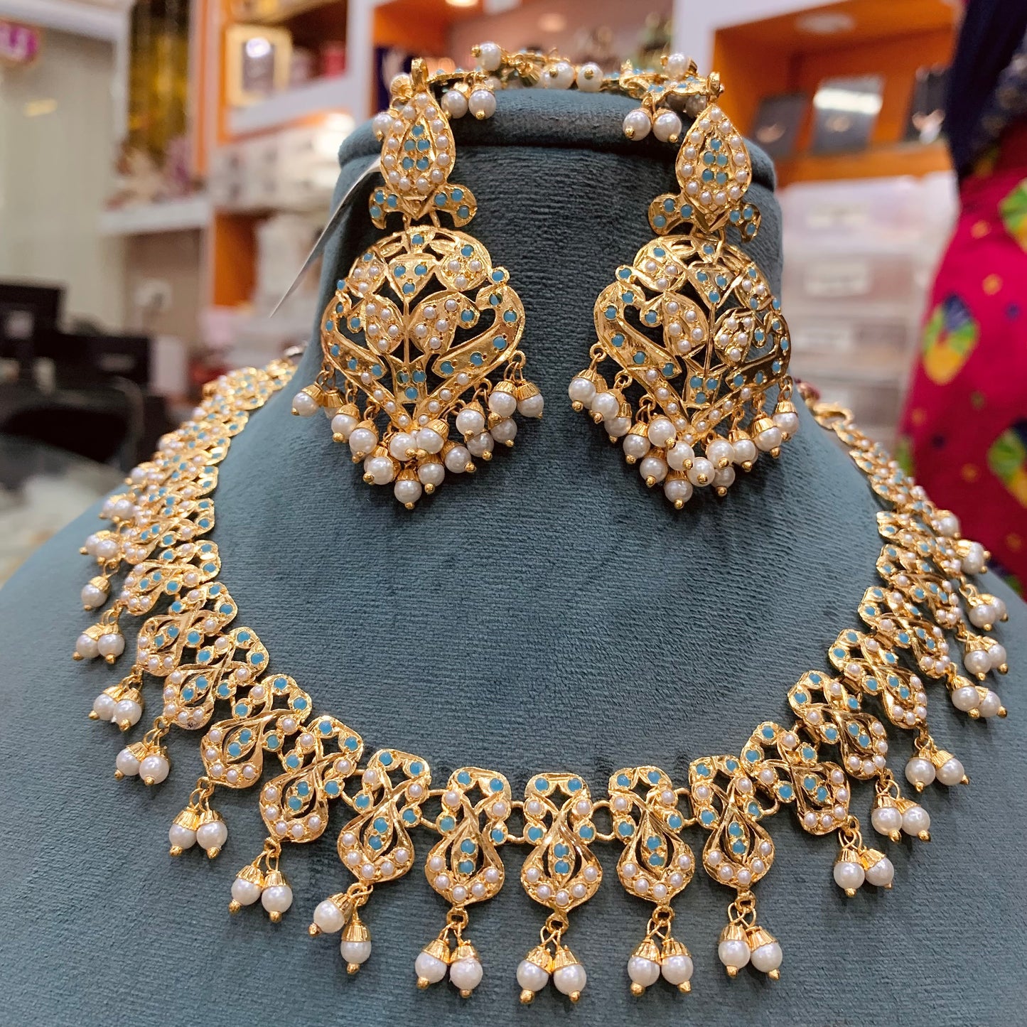 Jadau Necklace Set 527363