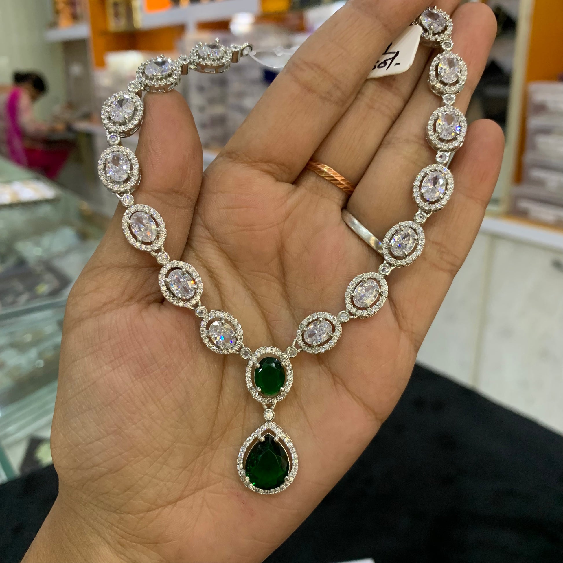 Zircon Necklace set 234566 - Vijay & Sons