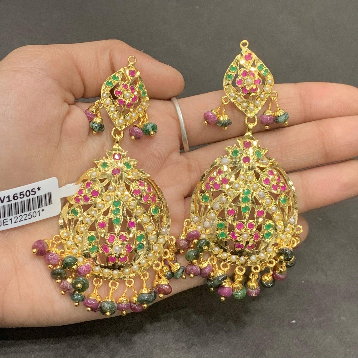 Jadau Earrings 45654 - Vijay & Sons