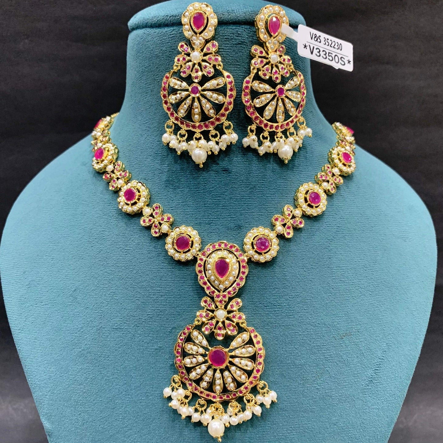 jadau necklace set 455435 - Vijay & Sons