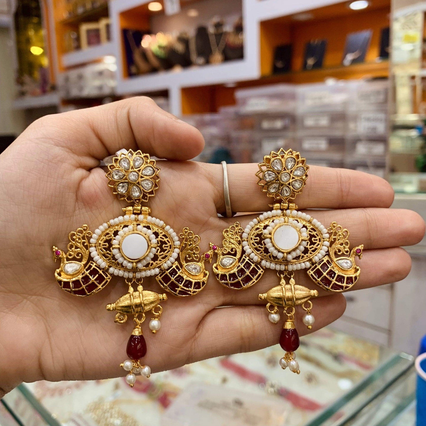 Antique earrings 8566 - Vijay & Sons