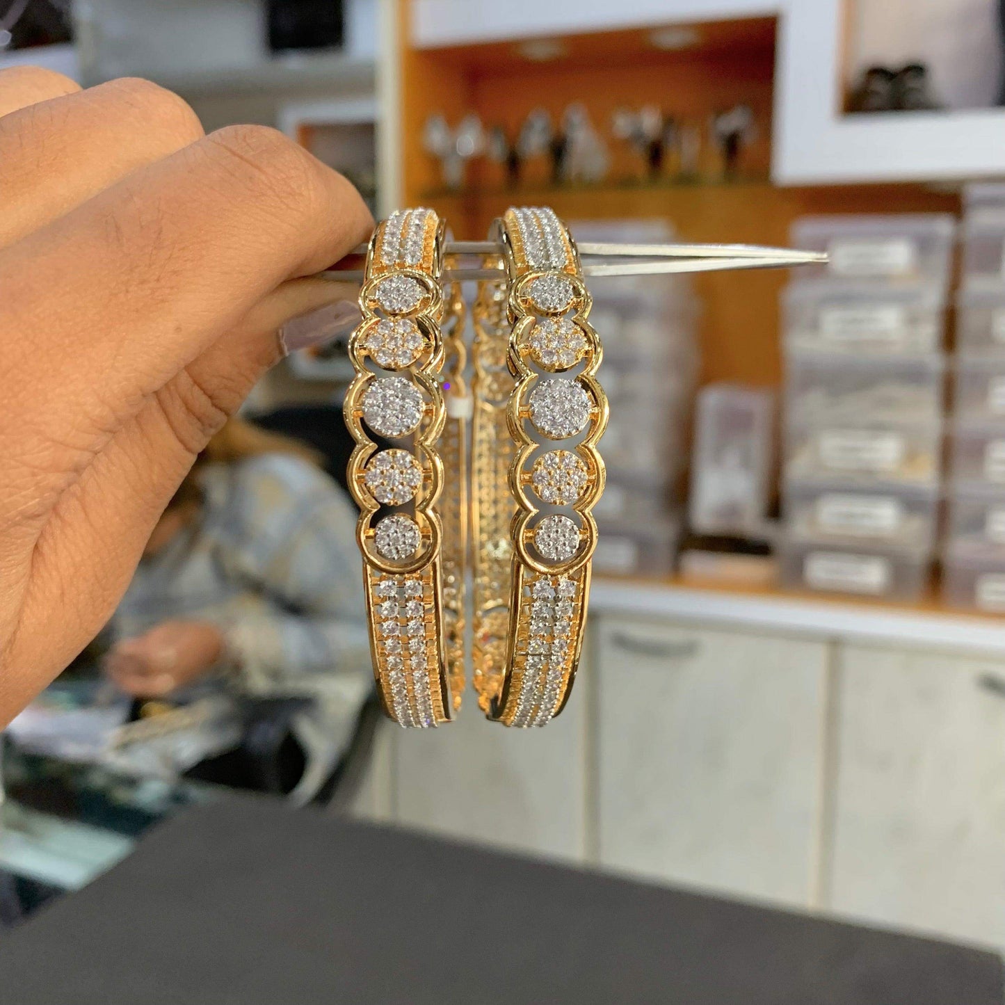 American Diamond Bangles 675456 - Vijay & Sons