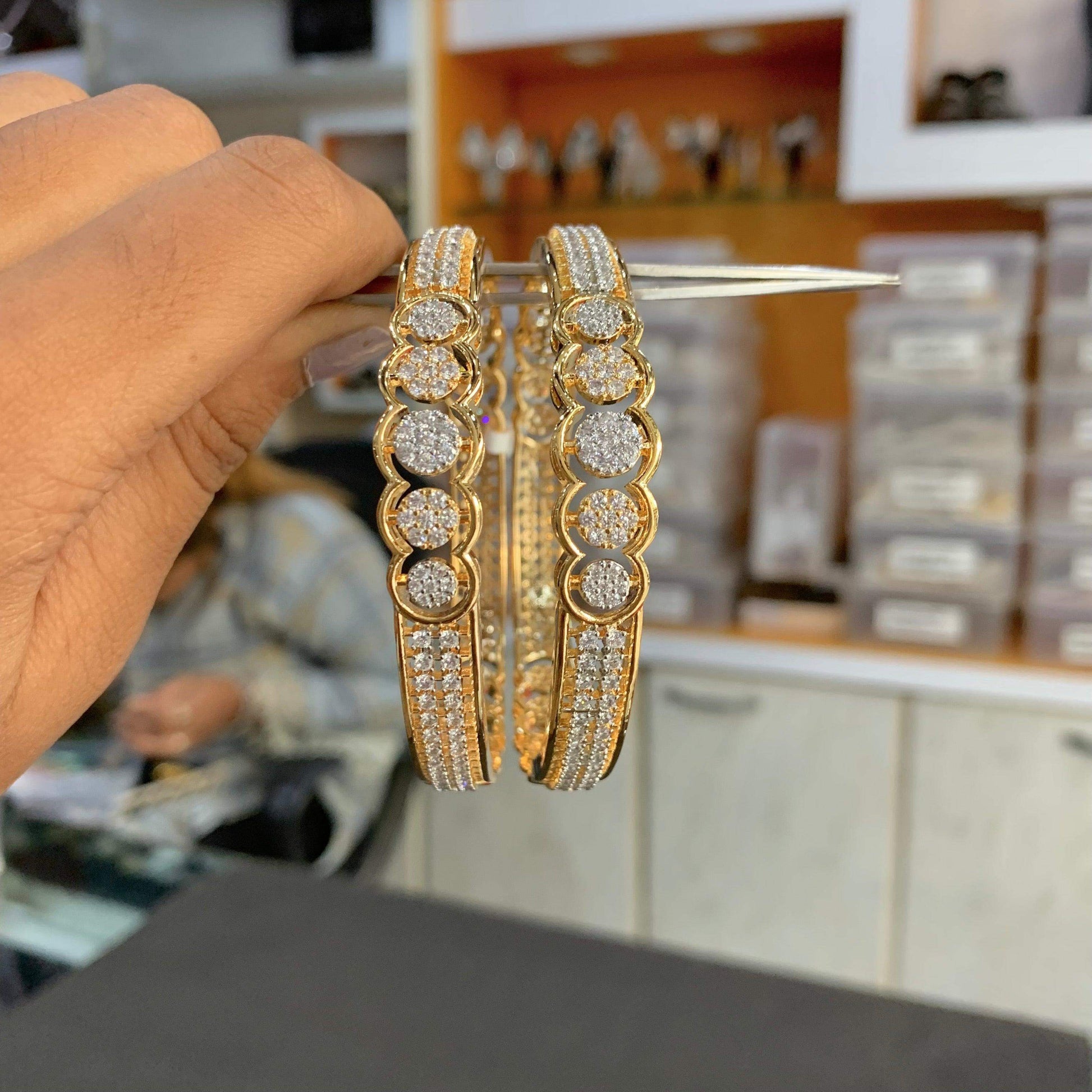 American Diamond Bangles 675456 - Vijay & Sons