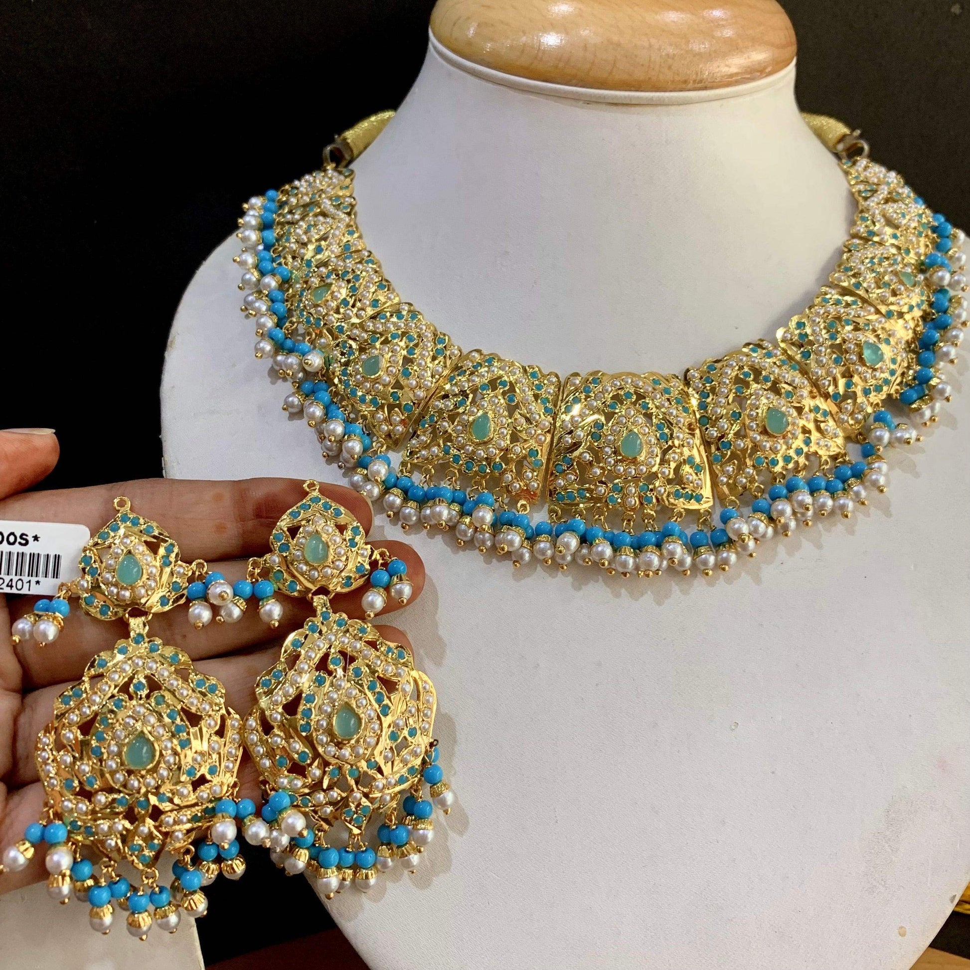 Jadau Necklace set 467456 - Vijay & Sons