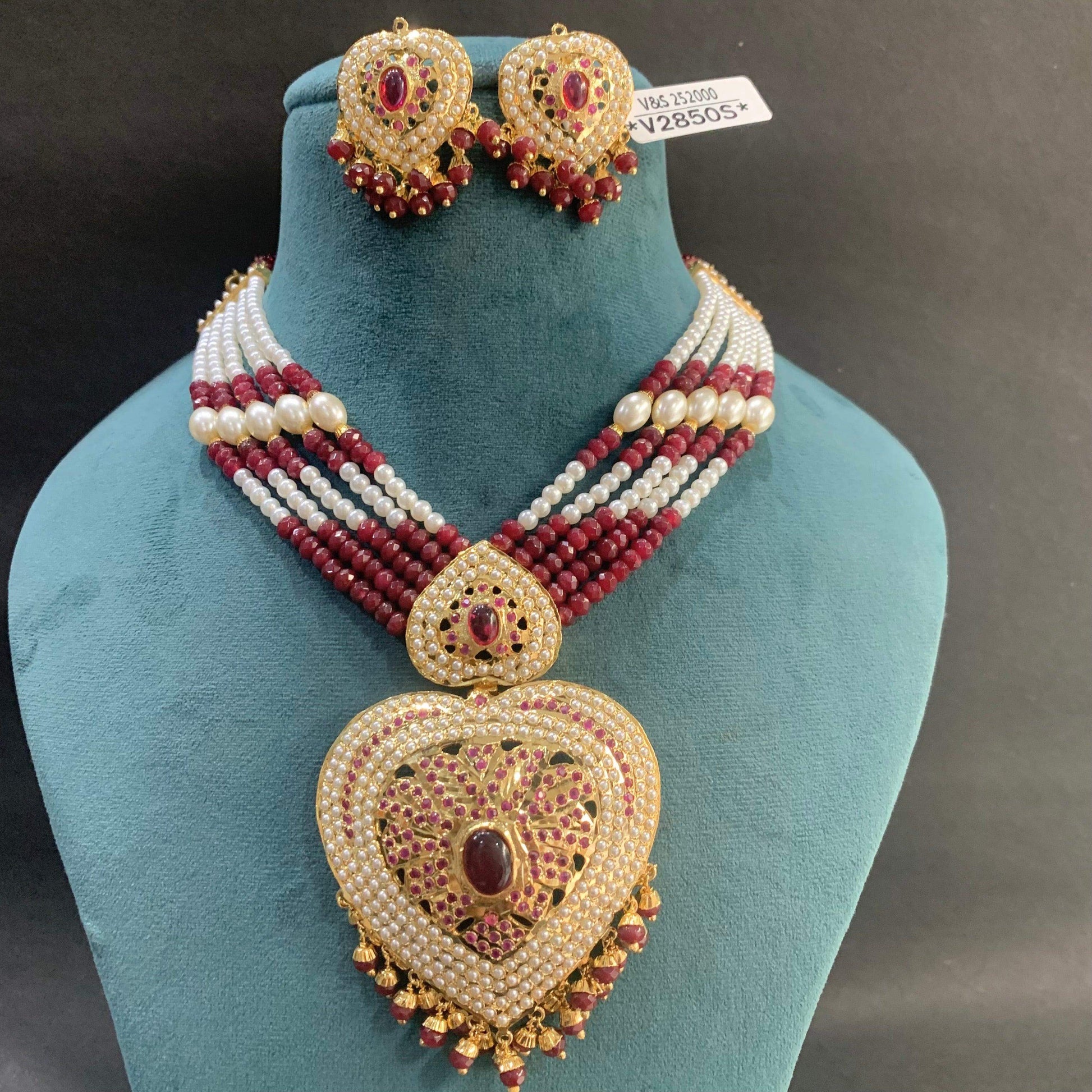 Jadau Necklace Set 8787462 - Vijay & Sons