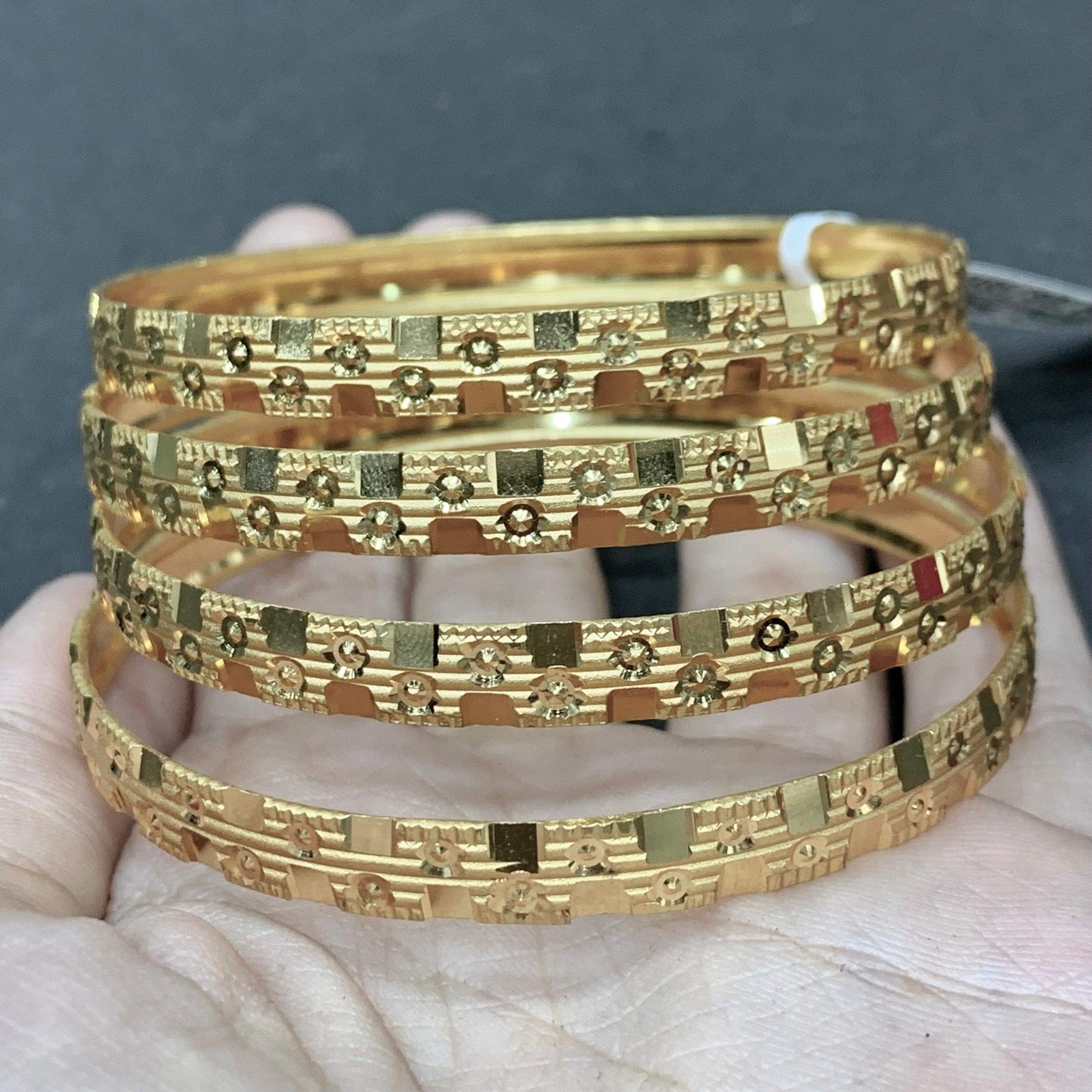 Gold Plated Bangles 634222 - Vijay & Sons