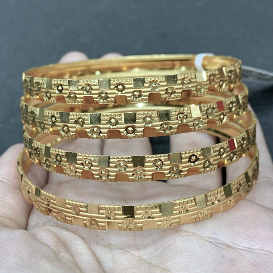 Gold Plated Bangles 634222 - Vijay & Sons