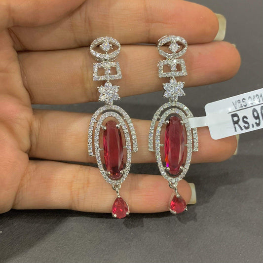 Zircon Earrings 466777 - Vijay & Sons