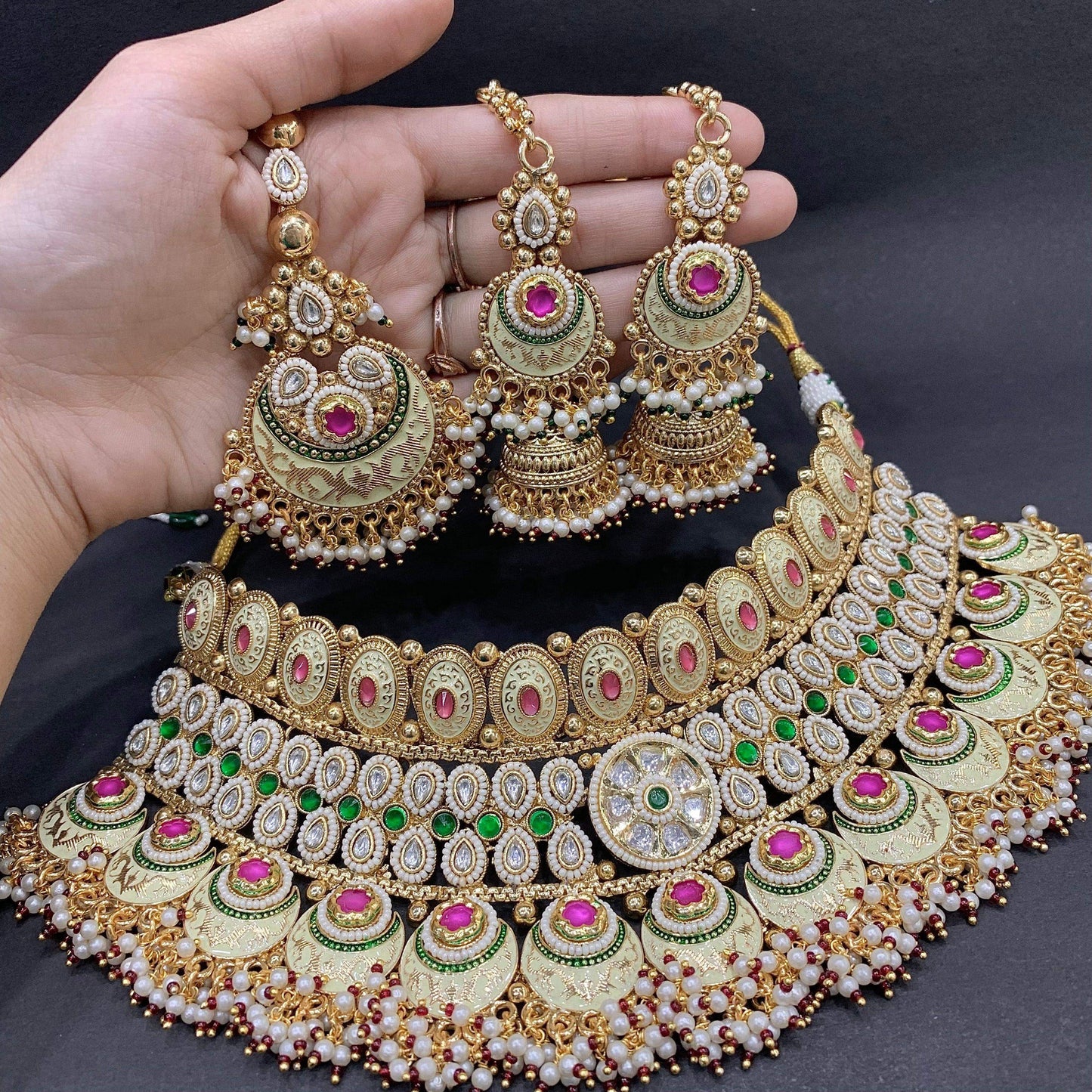 Kundan Necklace Set 346456 - Vijay & Sons