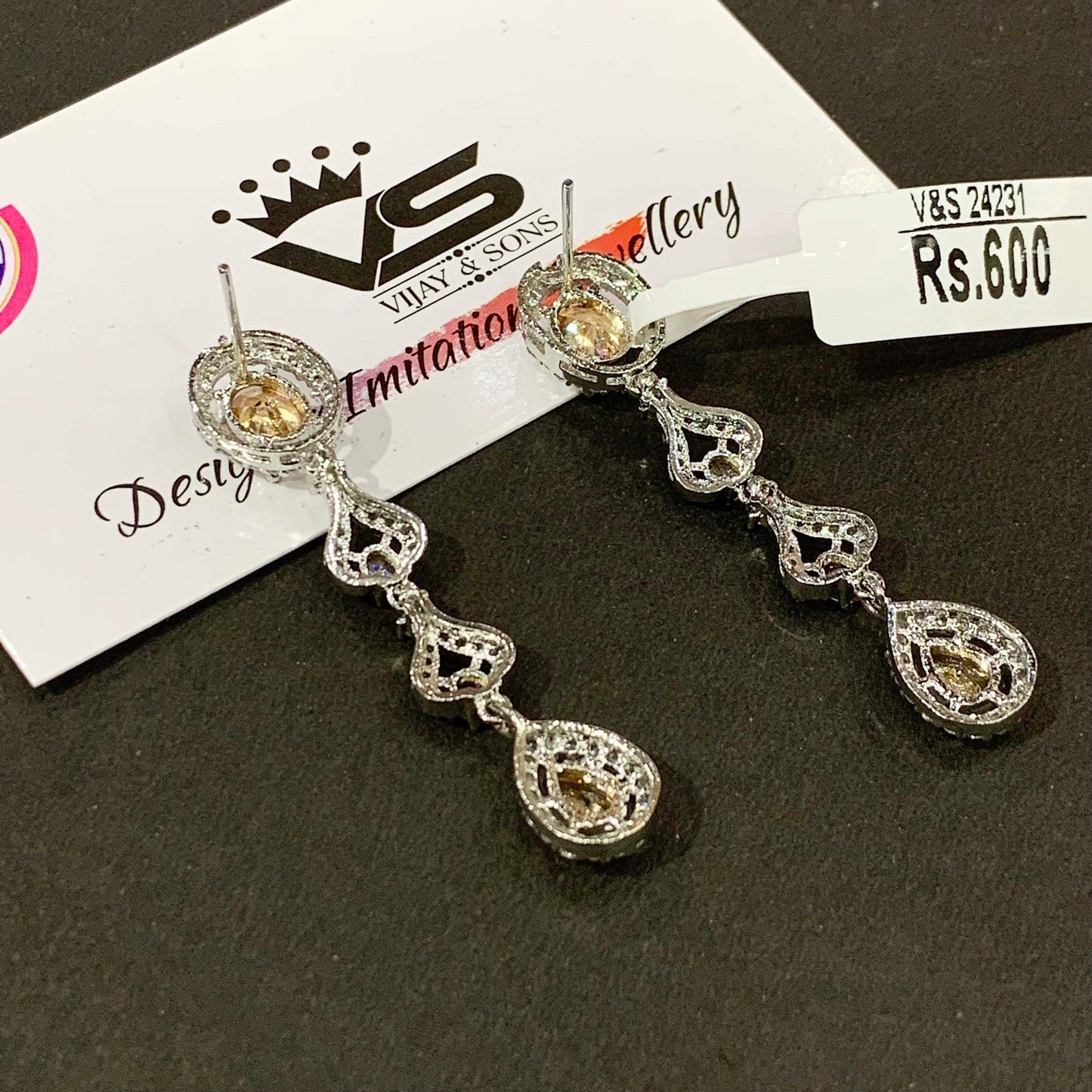 Zircon Earrings 466447 - Vijay & Sons