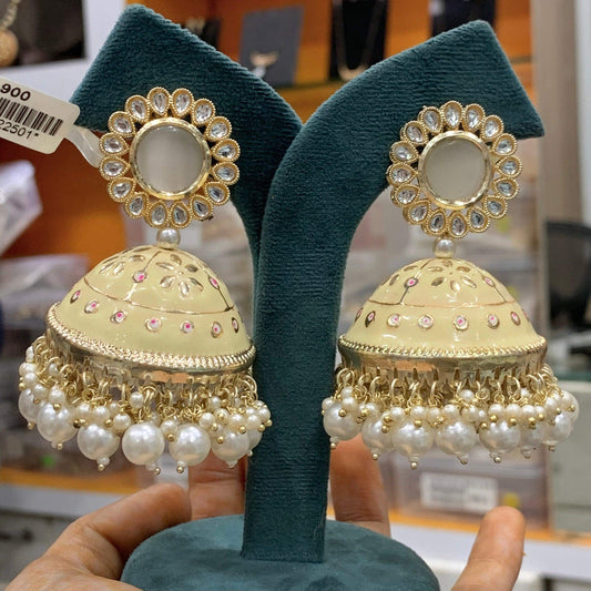Kundan earrings 45554 - Vijay & Sons
