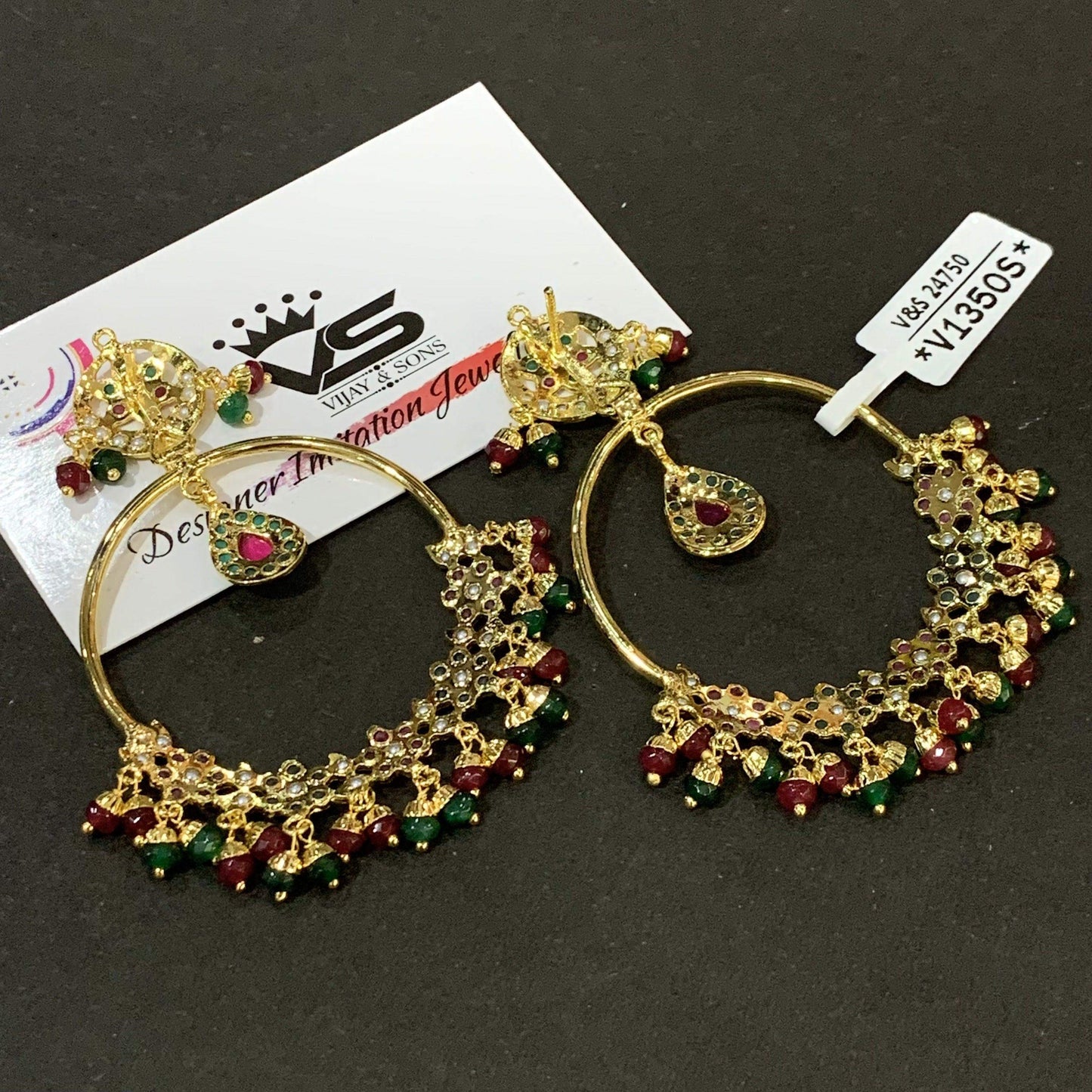 Jadau Earrings 234621 - Vijay & Sons