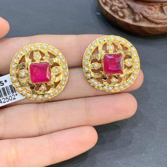 Jadau Earrings 92638 - Vijay & Sons