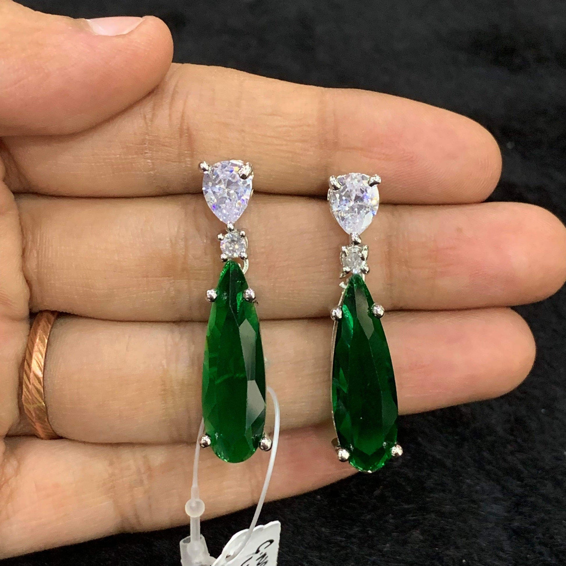 American Diamond Earrings 355688 - Vijay & Sons