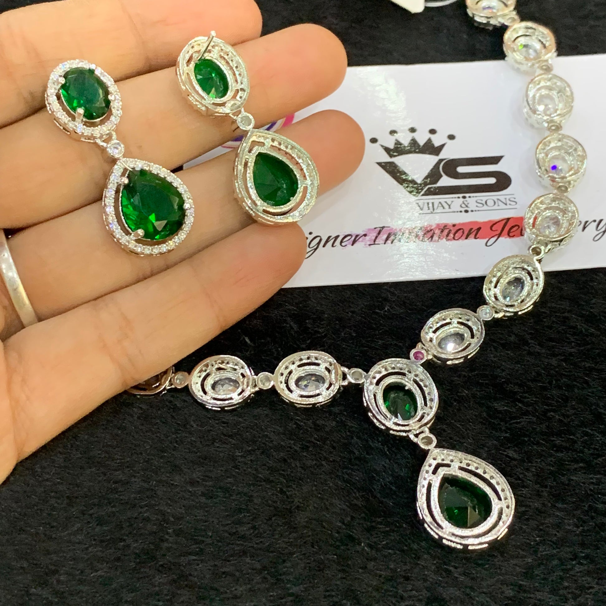 Zircon Necklace set 234566 - Vijay & Sons