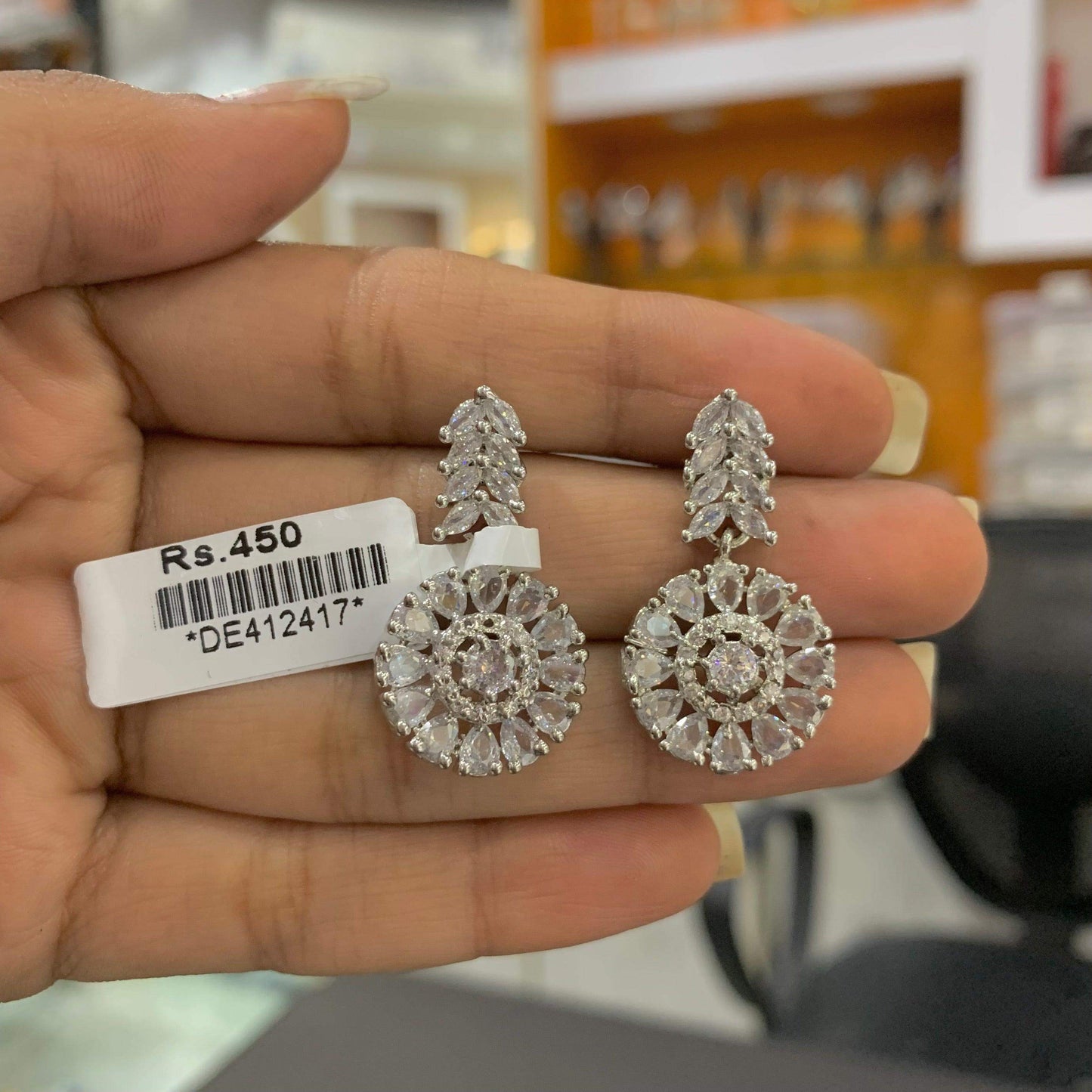 American Diamond Earrings 45644 - Vijay & Sons